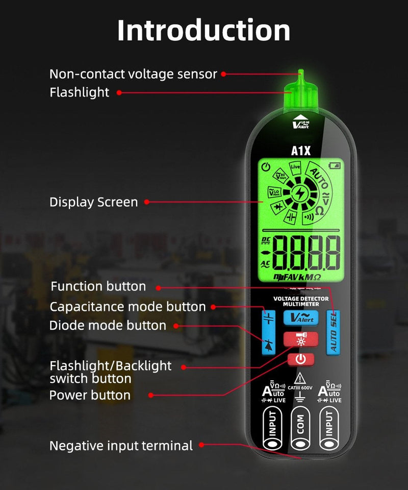 Intelligentes digitales Multimeter – Voltago A1X
