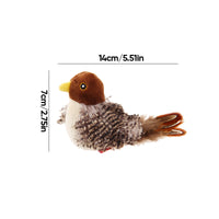 Plüschvogel Spielzeug, braun-grau, 14cm, realistisch, Kinder, Geschenk, Kuscheltier.