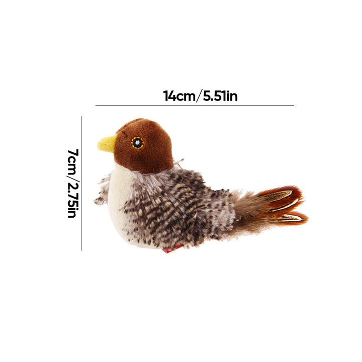 Plüschvogel Spielzeug, braun-grau, 14cm, realistisch, Kinder, Geschenk, Kuscheltier.