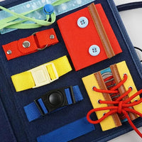 Motorik-Lernboard für Kinder mit Schnallen, Reißverschlüssen und Knöpfen – LernSpaß