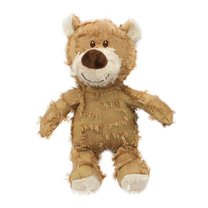 Brauner Plüschbär, zottelig, aus Stoff, Kuscheltier für Kinder, Spielzeug, Geschenkidee.