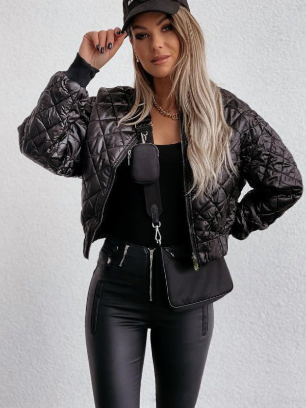 Gefütterte Damen Bomberjacke mit Taschen – Marisa