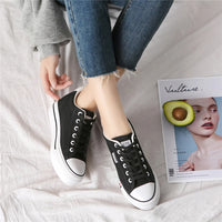 Stylische Damen Canvas-Sneaker mit Plateausohle – Leonie