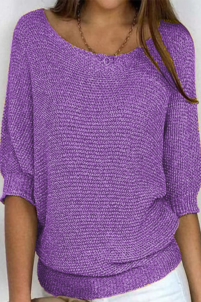Strickpullover Damen mit Fledermausärmeln und lockerer Passform – Mira