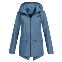 Herbstliche Damen Regenjacke mit Kapuze - Liora