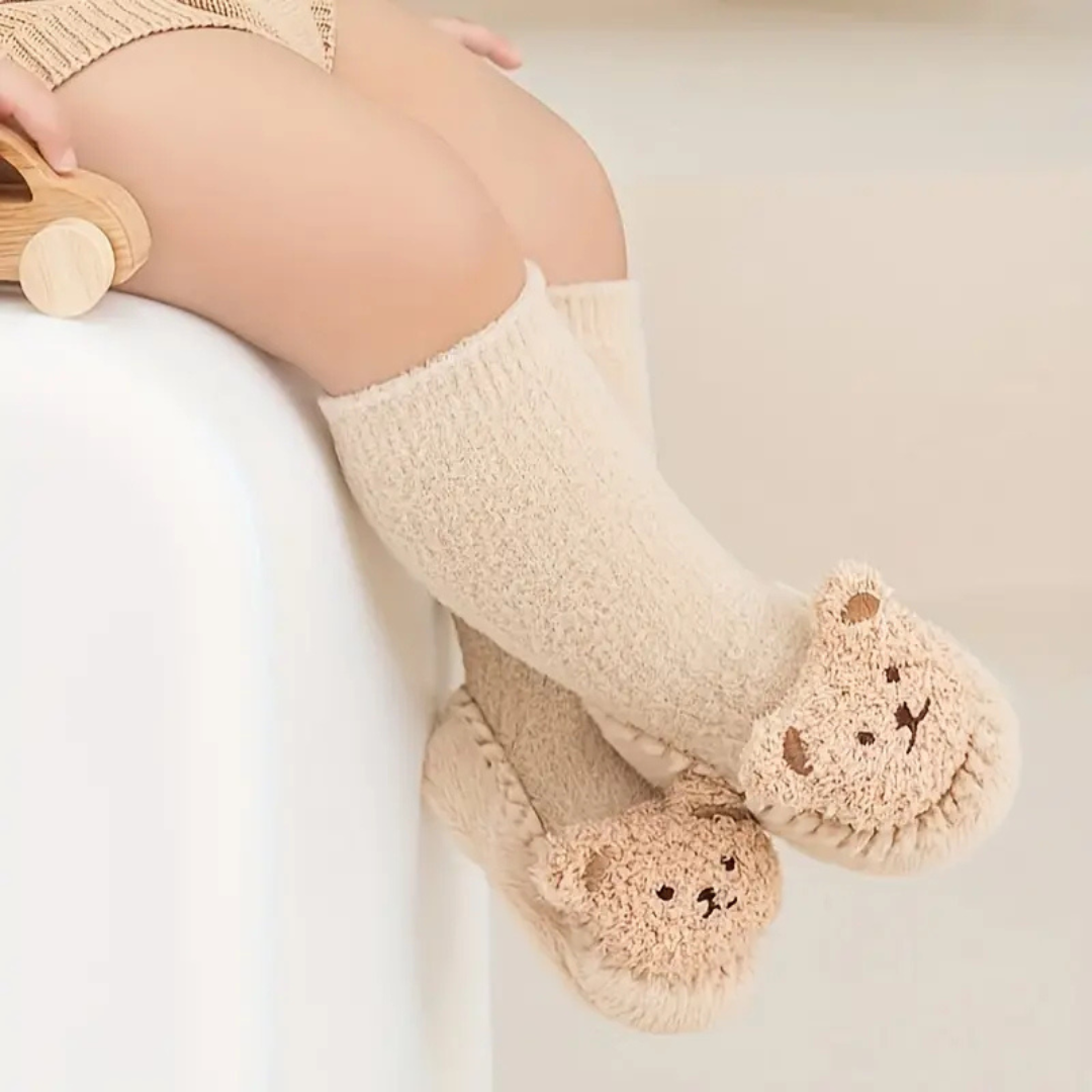 Kinder Hausschuhe Socken mit Bären – CozyBear