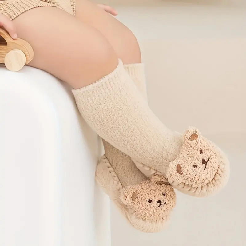 Kinder Hausschuhe Socken mit Bären – CozyBear