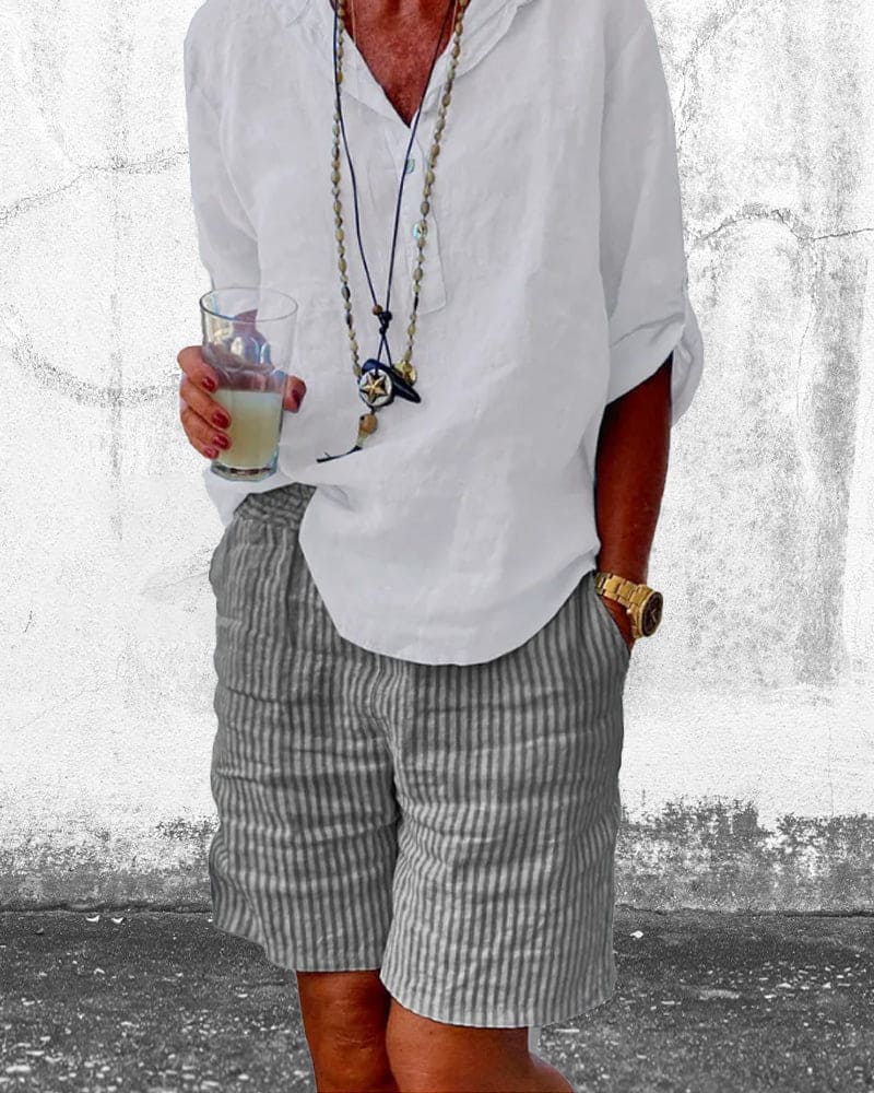 Gestreifte Sommer-Shorts für Damen – Léonie