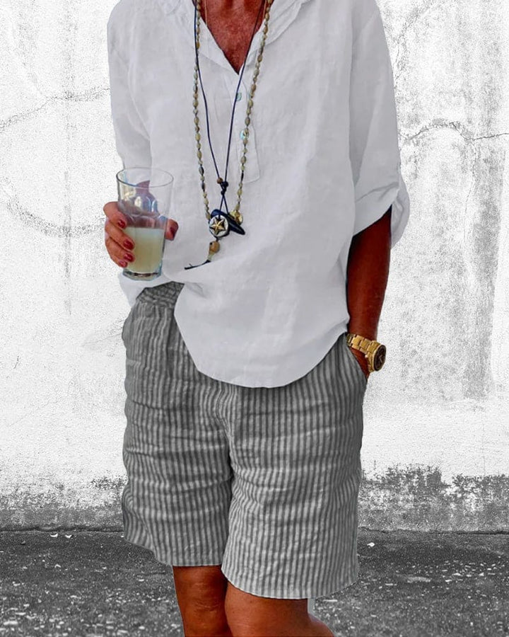 Gestreifte Sommer-Shorts für Damen – Léonie