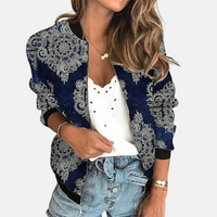 Damen Retro Bomberjacke mit Herbst-Print – Zoë