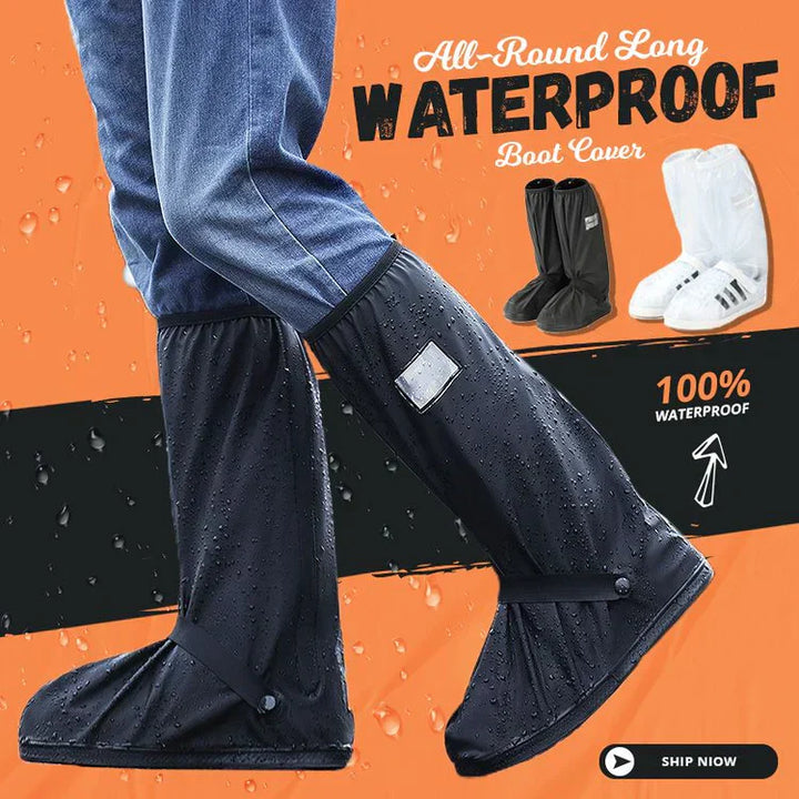 Wasserdichte schwarze Stiefelüberzüge, langlebig, 100% wasserdicht, ideal für Regenwetter.