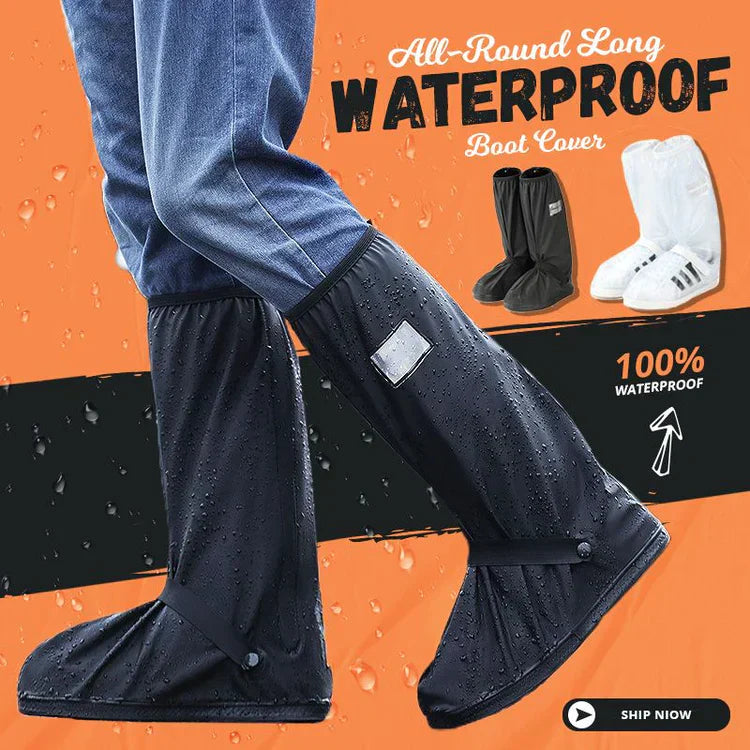 Wasserdichte schwarze Stiefelüberzüge, langlebig, 100% wasserdicht, ideal für Regenwetter.