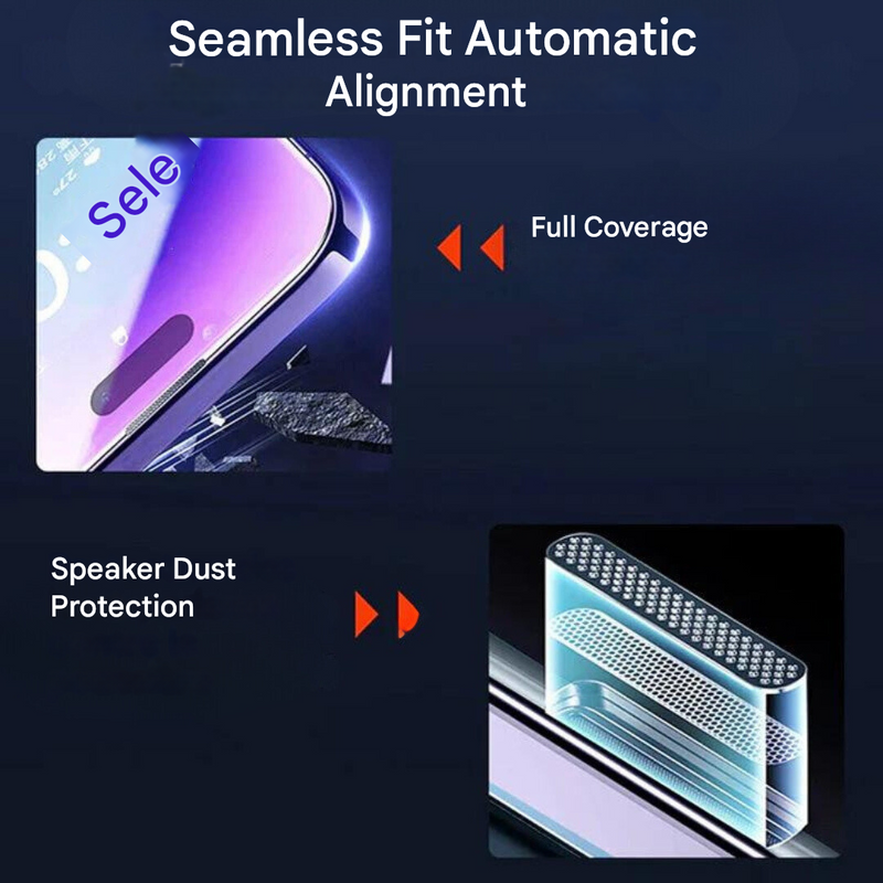 3-in-1 iPhone Bildschirmschutz - iShield Datenschutz