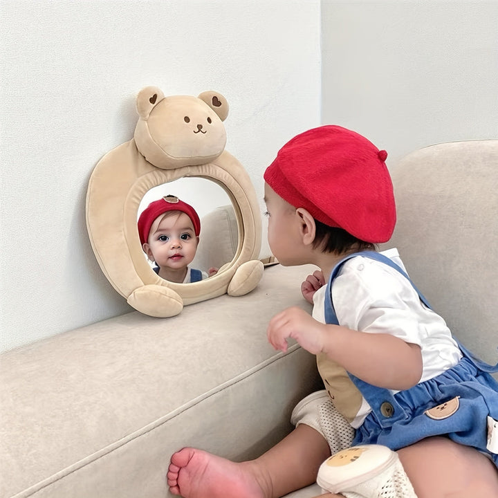 Rücksitz-Spiegel mit Bärenmotiv für Babys – Sicherer Blick nach hinten