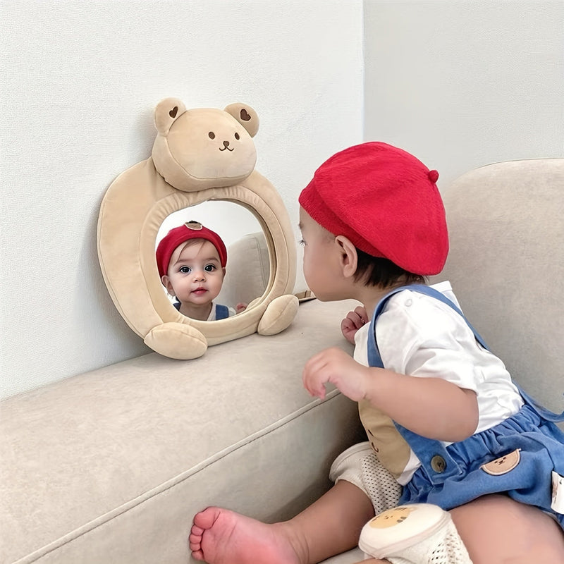 Rücksitz-Spiegel mit Bärenmotiv für Babys – Sicherer Blick nach hinten