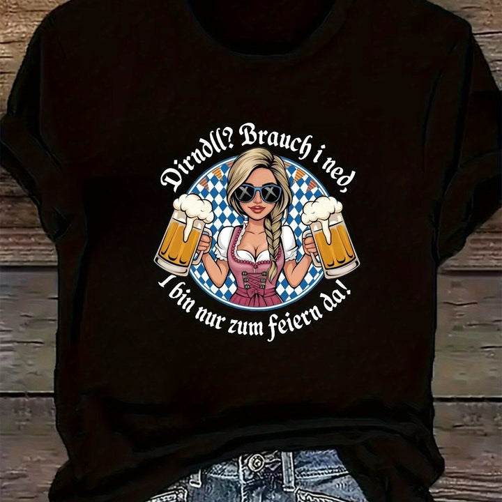 Damen Plus Size Kurzarm T-Shirt – Liesl Oktoberfest 2025