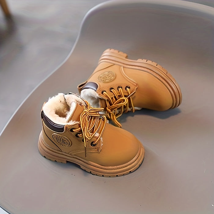 Wasserfeste Fleece-Herbststiefel für Jungen – Mit Warmfutter & Profilsohle