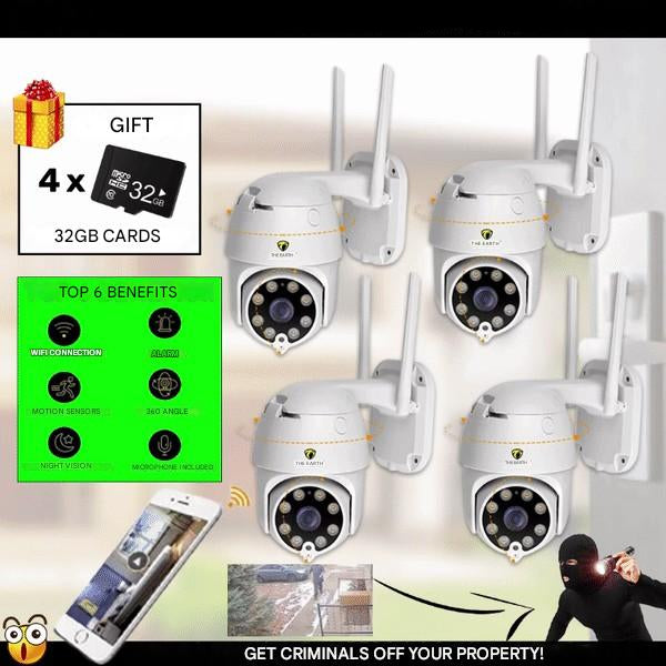 Set von 4 Smart WiFi Sicherheitskameras – SmartCam Set 4X