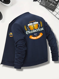 Herren Bomberjacke mit Oktoberfest-Bier-Print – Georg Oktoberfest 2025