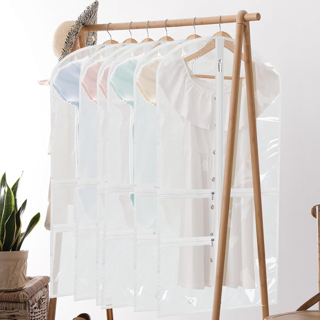 Faltbare Herbst-Tanz-Kleidersäcke mit Reißverschluss-Zubehörtaschen – 5er-Pack (2 zum Preis von 1)