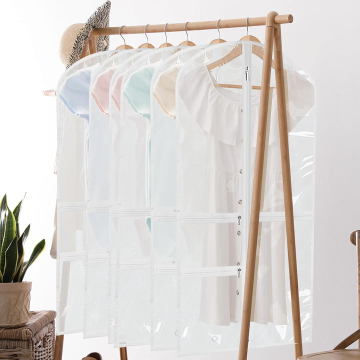 Faltbare Herbst-Tanz-Kleidersäcke mit Reißverschluss-Zubehörtaschen – 5er-Pack (2 zum Preis von 1)