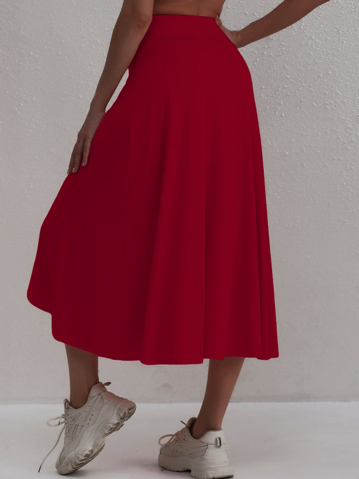 Herbstlich sportlicher Rock mit hoher Taille und asymmetrischem Schnitt – Alexia