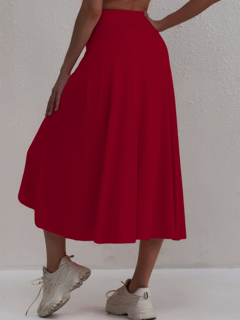 Herbstlich sportlicher Rock mit hoher Taille und asymmetrischem Schnitt – Alexia