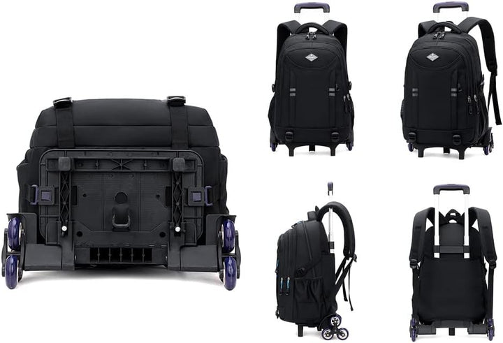 Multifunktionaler Schulrucksack mit Rollen für Jungen – Umwandelbare Trolley-Tasche