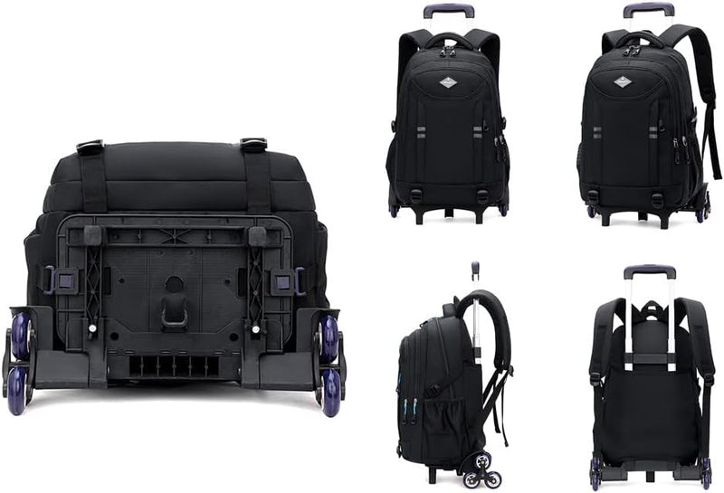 Multifunktionaler Schulrucksack mit Rollen für Jungen – Umwandelbare Trolley-Tasche