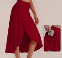 Herbstlich sportlicher Rock mit hoher Taille und asymmetrischem Schnitt – Alexia