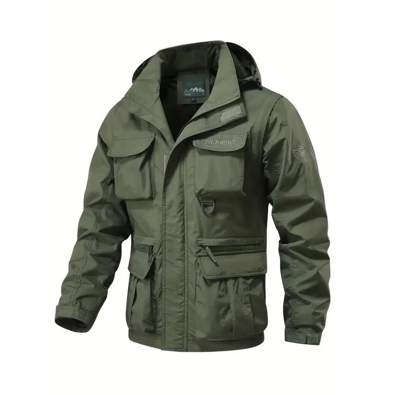 Herren Übergangsjacke wasserabweisend mit abnehmbarer Kapuze – Leif