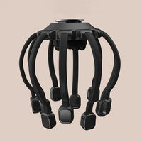 Schwarzer Kopfhaut-Massagegerät, elektrisches Kopf-Massagegerät, Entspannung, Stressabbau.