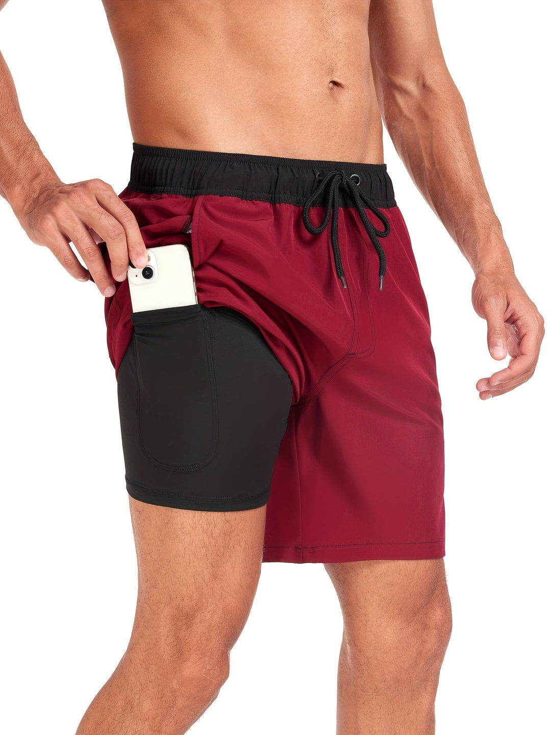 Schnelltrocknende Herren Bade-Shorts mit Stretch & Handytasche – Jonas