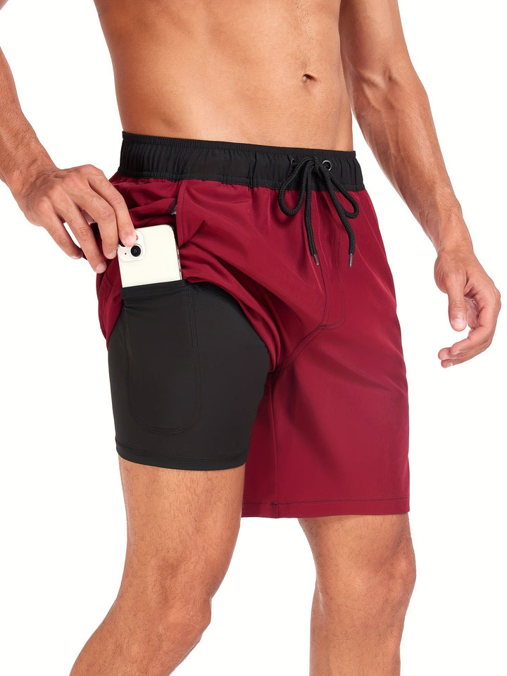 Schnelltrocknende Herren Bade-Shorts mit Stretch & Handytasche – Jonas