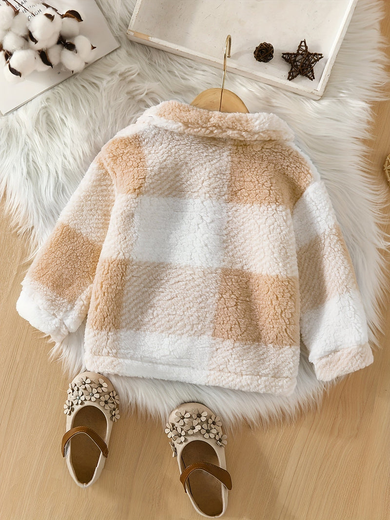 Weiche, karierte Fleecejacke Rowie für Kinder – perfekt für winterliche Tage