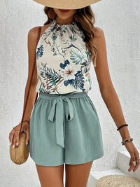 Zweiteiliges Freizeit-Set Damen mit Tropenmuster – Leona