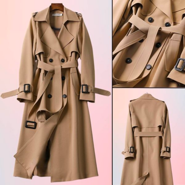 Eleganter Damen-Trenchcoat mit Doppelknöpfen – Celina Herbstedition