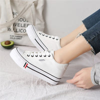 Stylische Damen Canvas-Sneaker mit Plateausohle – Leonie