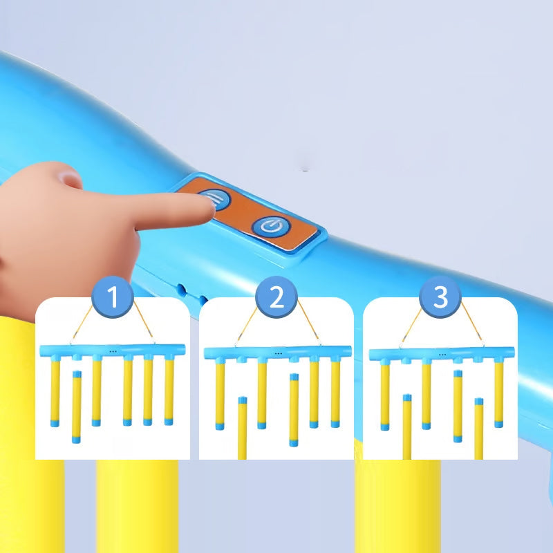 Elektronisches Reaktionsspiel mit fallenden Stäben und Geschwindigkeitsstufen