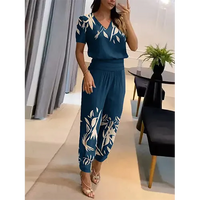 Trendiger Damen Jumpsuit mit Kurzarm & weitem Bein – Alina