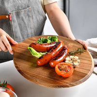 Runde Schneide- und Servierplatte aus Akazienholz - Sienna