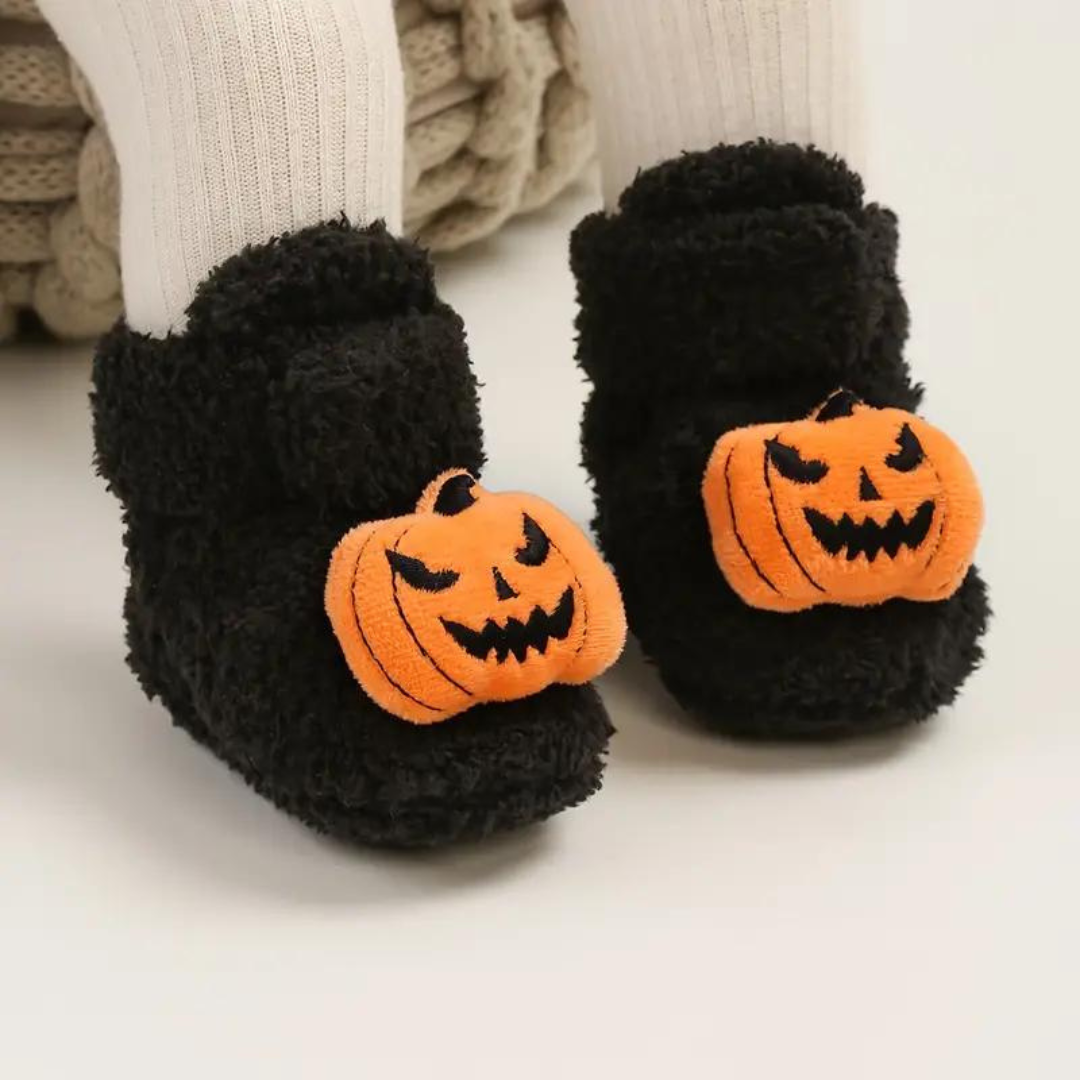 Kinder Halloween Hausschuhe mit Cartoonprint – SpookySteps
