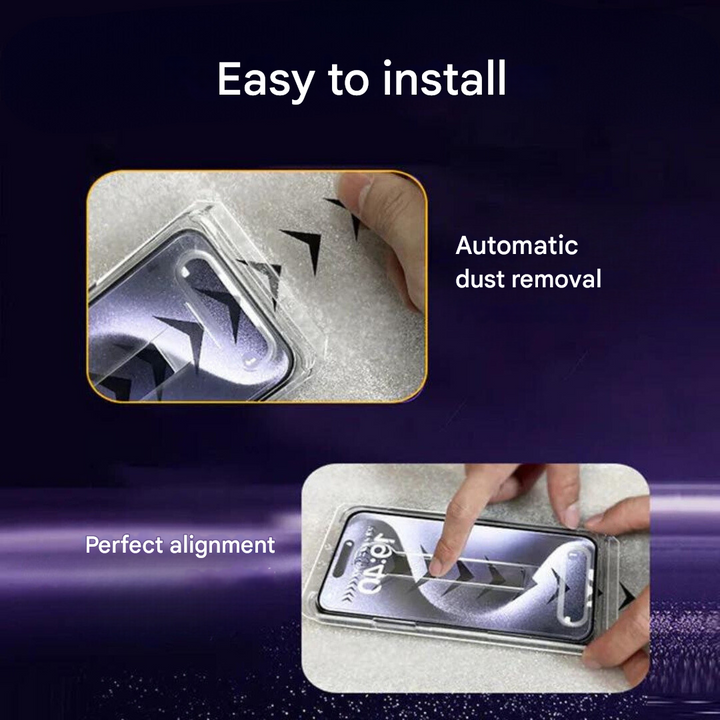 3-in-1 iPhone Bildschirmschutz - iShield Datenschutz