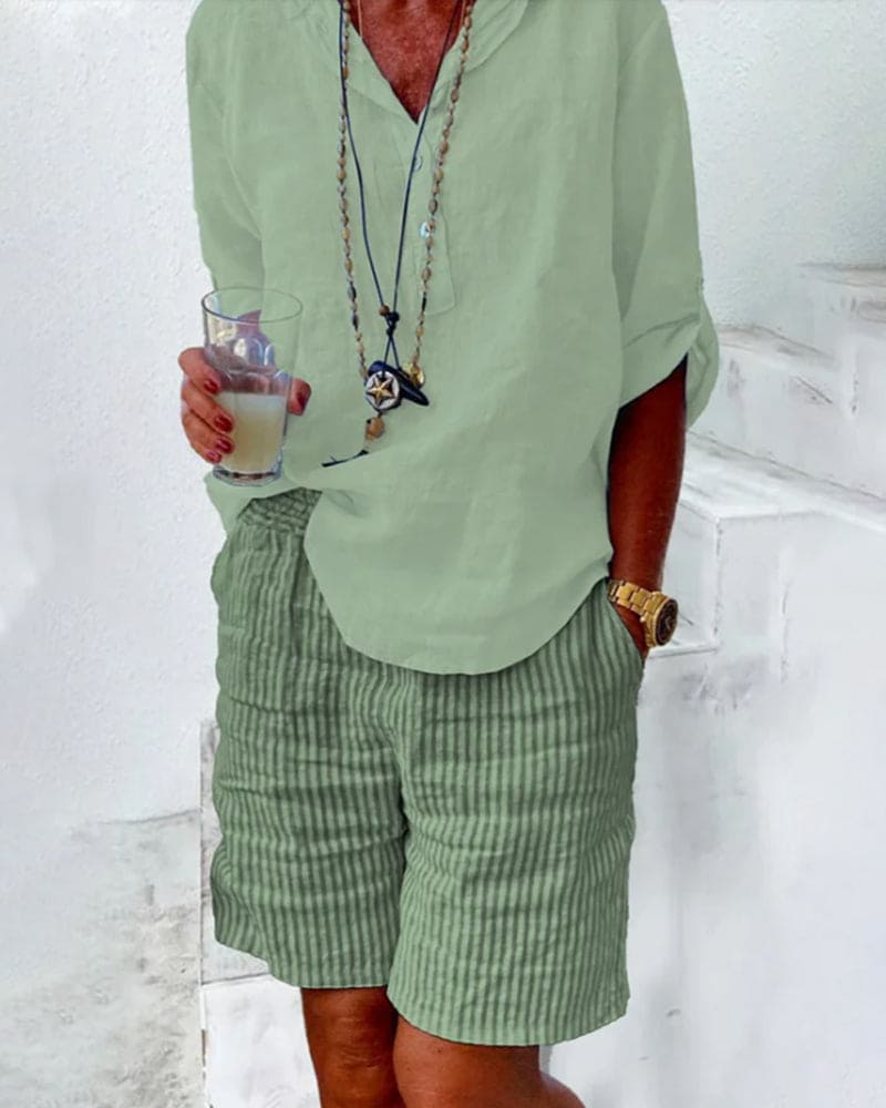 Gestreifte Sommer-Shorts für Damen – Léonie