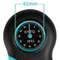 Schwarze KYTO Handdynamometer mit 42mm Skala, Fitnessgerät zur Kraftmessung.