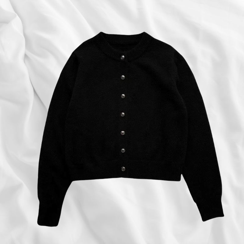 Herbstliche Gestrickte Damenweste mit Rundhalsausschnitt - Sophie