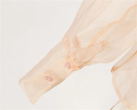 Zweiteiliges Chiffon Herbstoutfit mit Gürtel und Rock – Maurelle