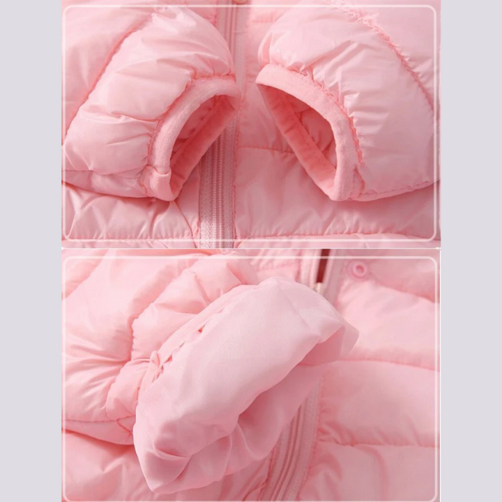 Kinder Regenjacke wasserdicht im Daunenstil mit Karikatur-Design – Miro