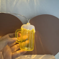 2 Stück LED Bierkrug Lichterkette – LichterBier Oktoberfest 2025