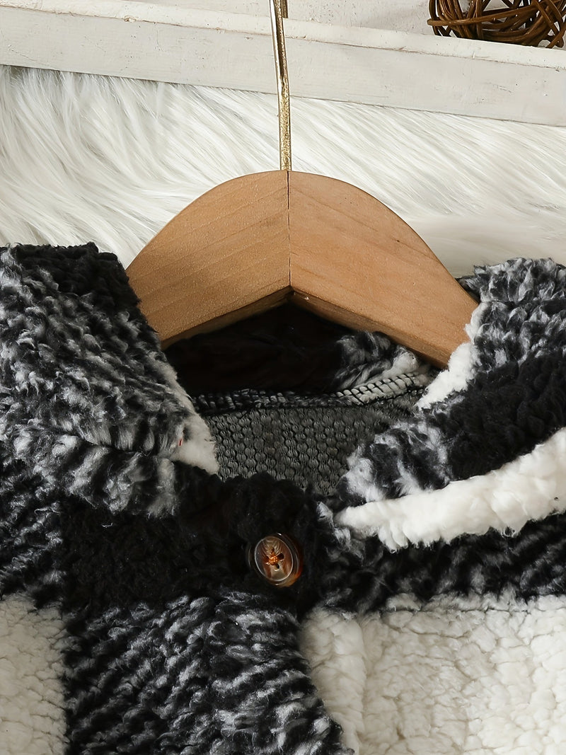 Weiche, karierte Fleecejacke Rowie für Kinder – perfekt für winterliche Tage